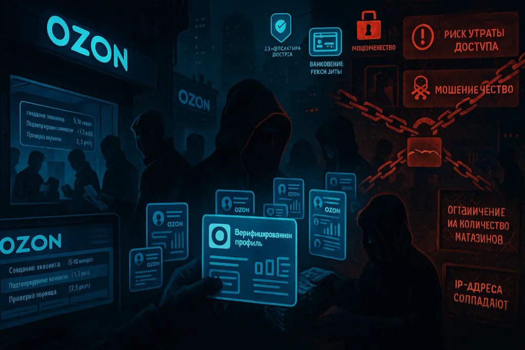 Как работает рынок верифицированных аккаунтов Ozon: регистрация, безопасность, покупка и обход ограничений