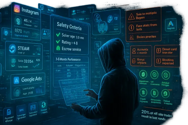 Как безопасно покупать и продавать аккаунты онлайн: анонимная торговля и выбор маркетплейса цифровых товаров